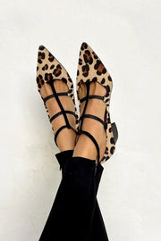 Bridget | Ballerina-Heels mit Leopardenriemen