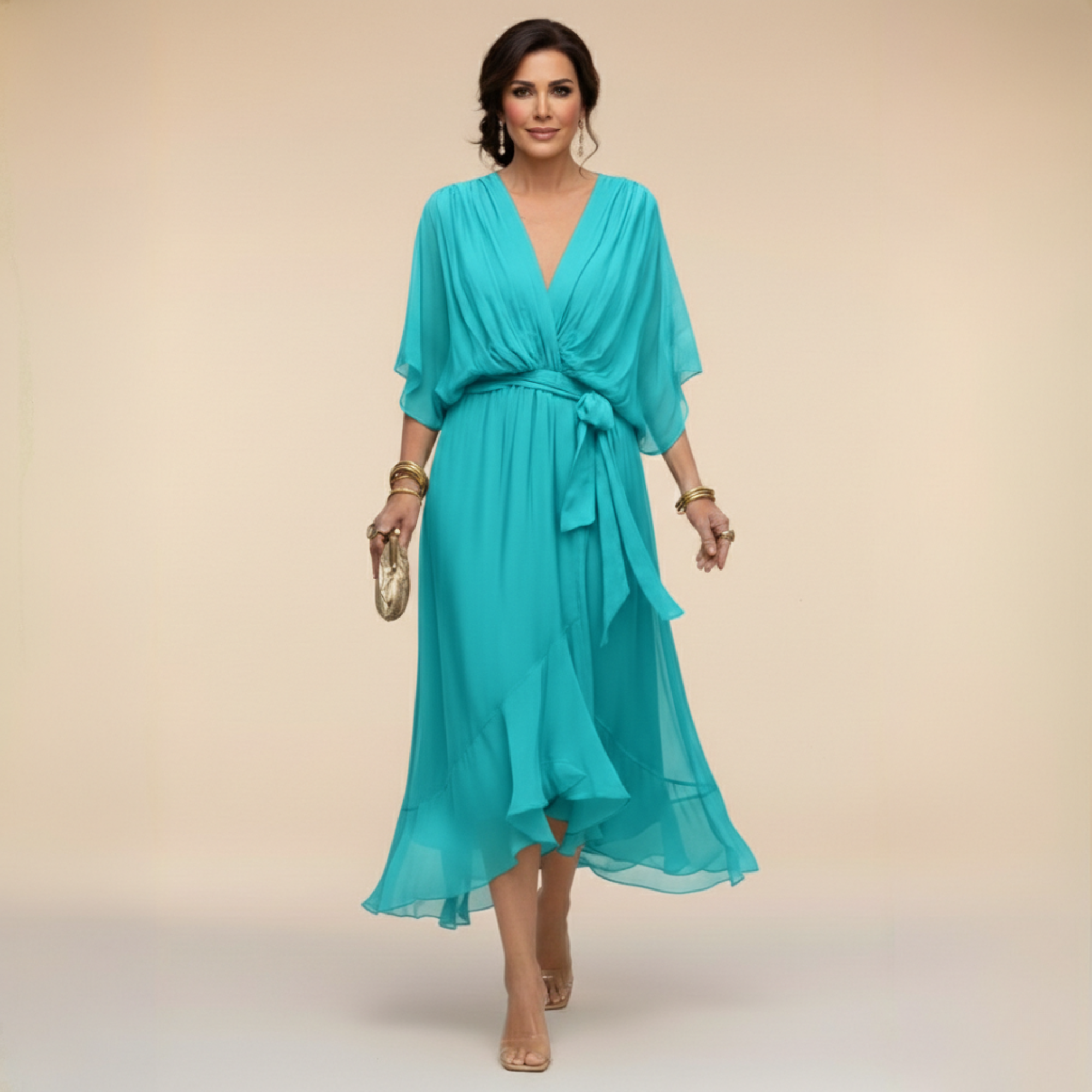 MONICA™ | Elegantes Kleid mit V-Ausschnitt