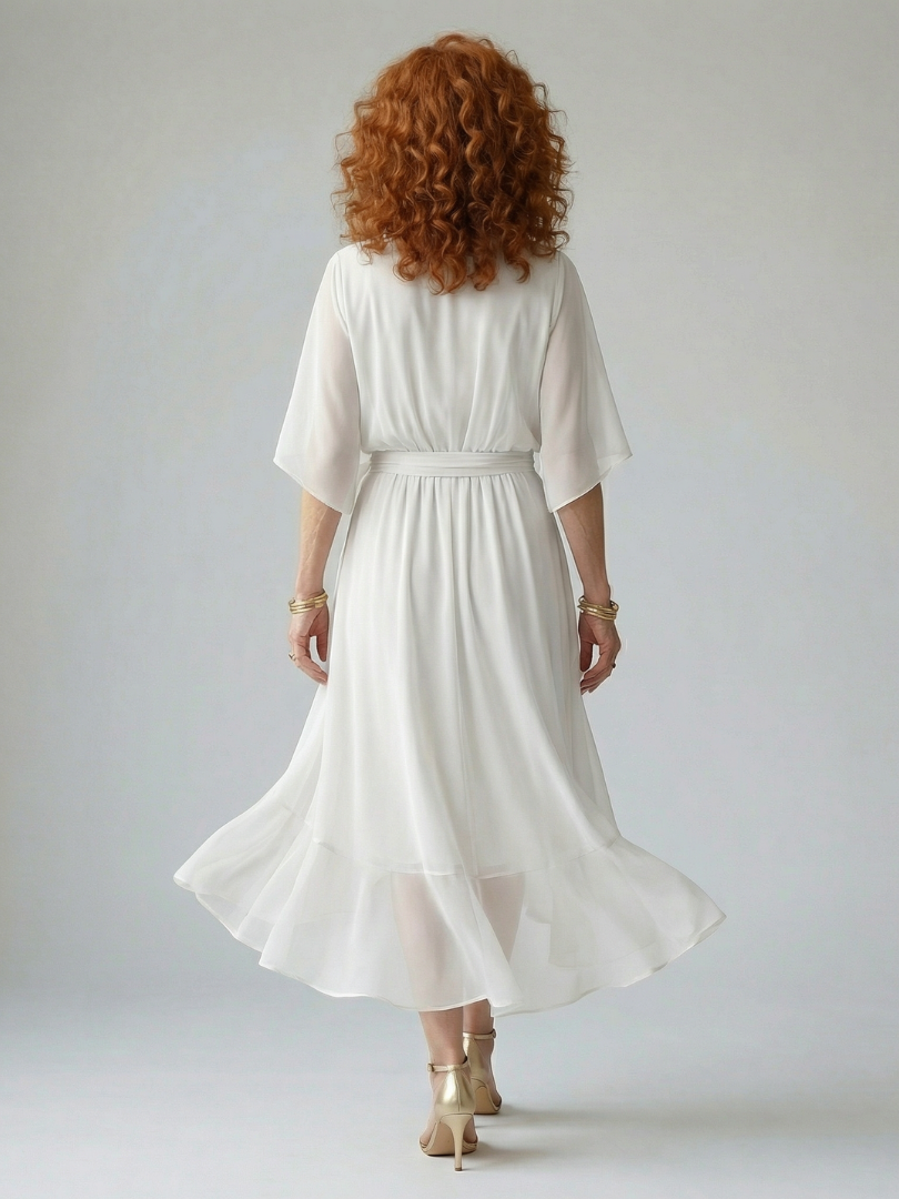 Elric | Leichtes Midi-Kleid mit Drapierung