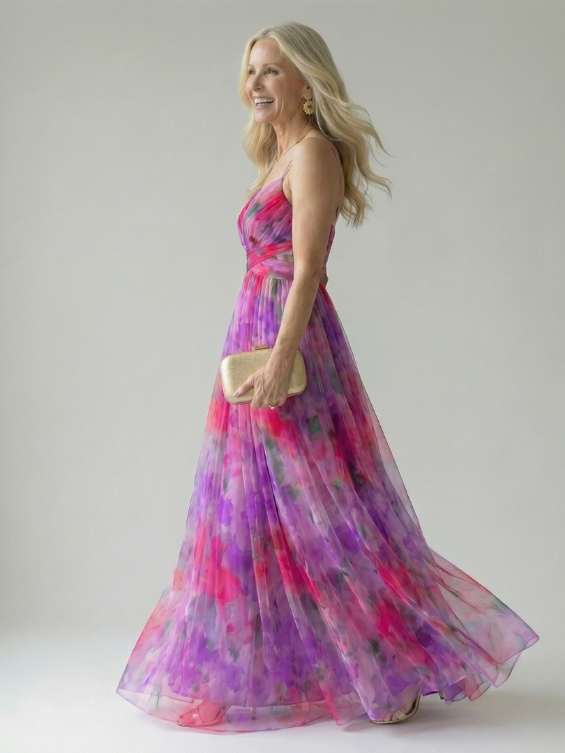 Élise | Vestido Maxi Cruzado com Degradé