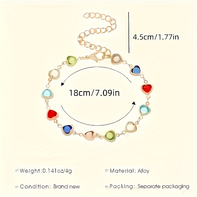 Pulseira única em forma de coração