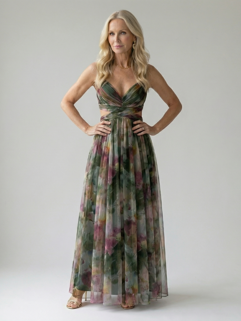 Élise | Vestido Maxi Cruzado com Degradé