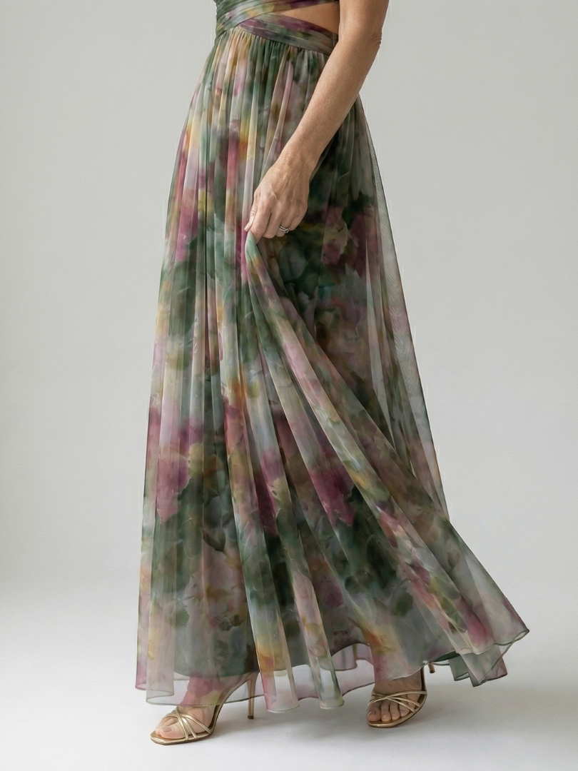 Élise | Vestido Maxi Cruzado com Degradé