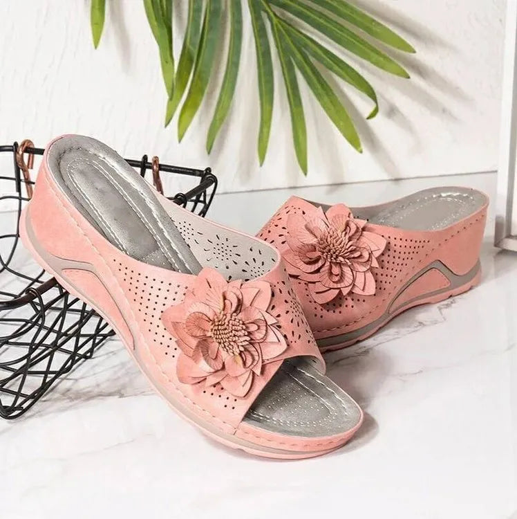 Verena - Komfortable Sandalen aus weichem Leder mit Fußgewölbestütze