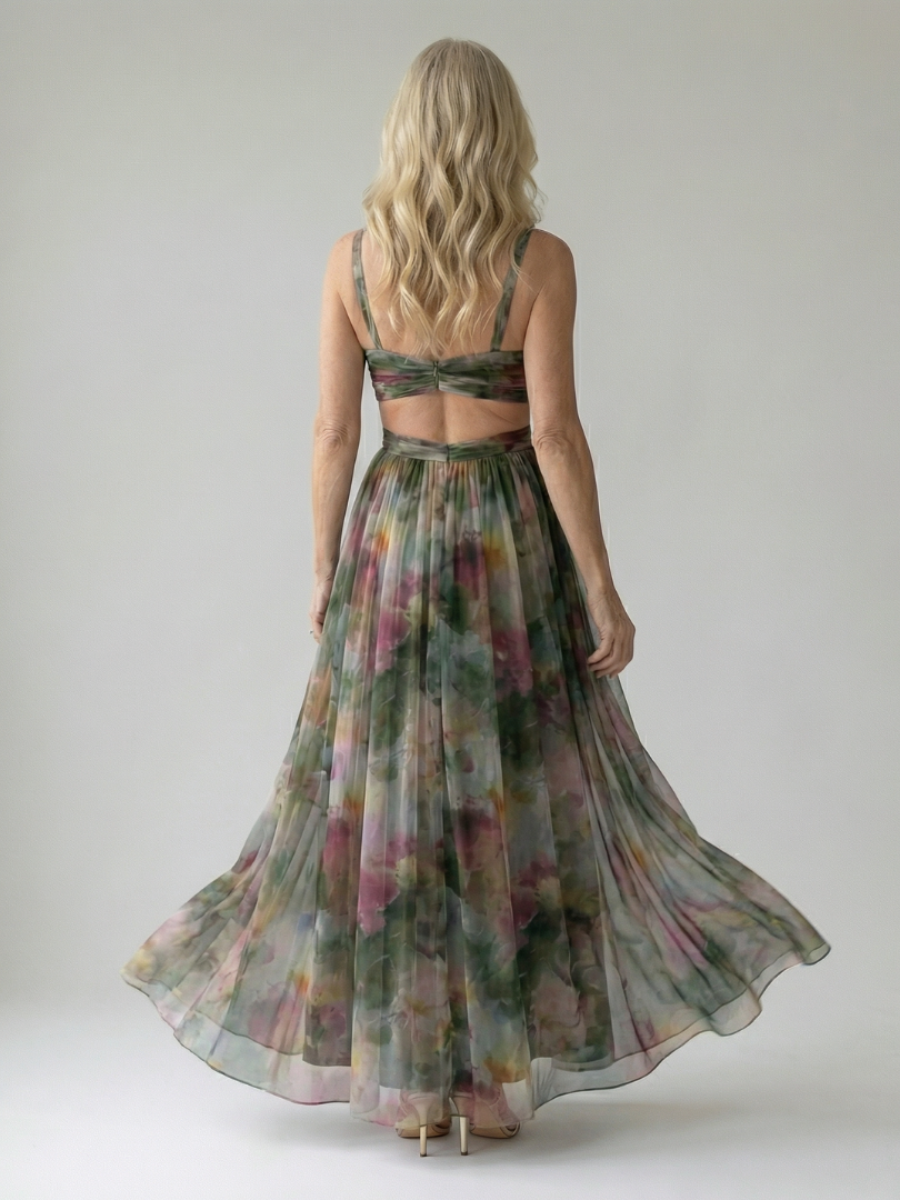 Élise | Vestido Maxi Cruzado com Degradé