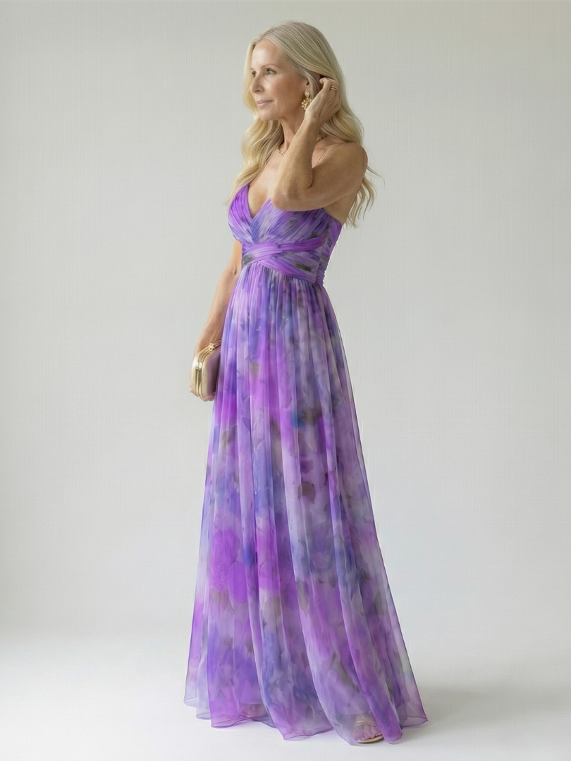 Élise | Vestido Maxi Cruzado com Degradé