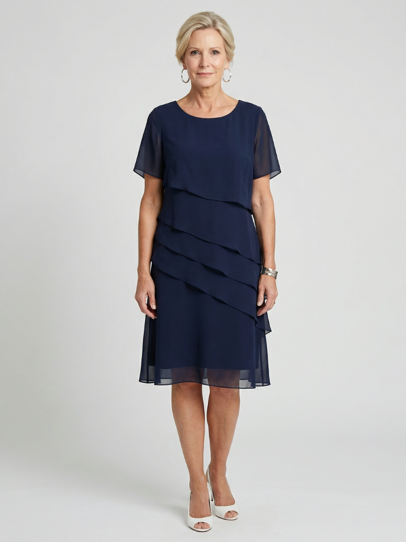 Orson | Weiches knielanges Kleid mit Konturen
