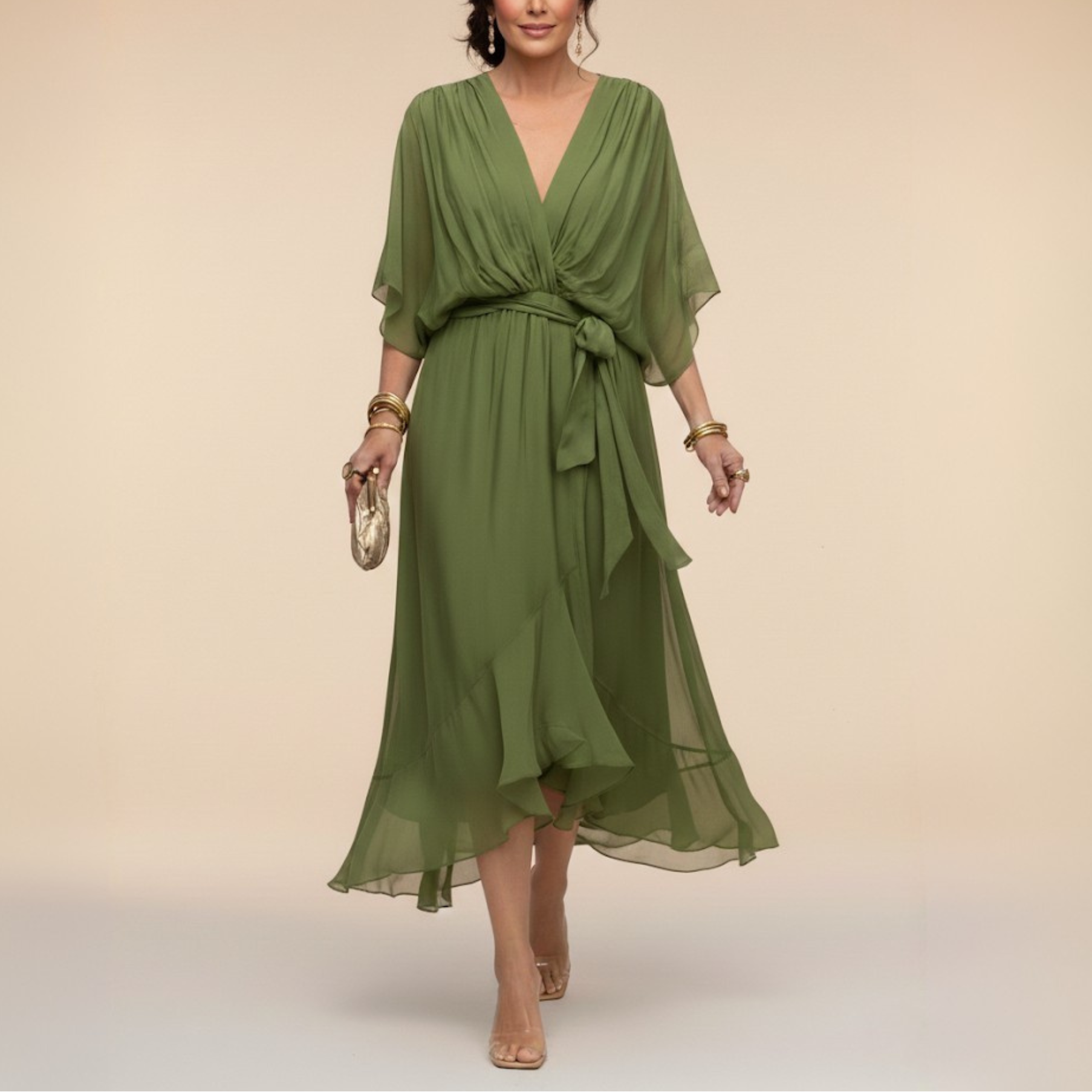 MONICA™ | Elegantes Kleid mit V-Ausschnitt