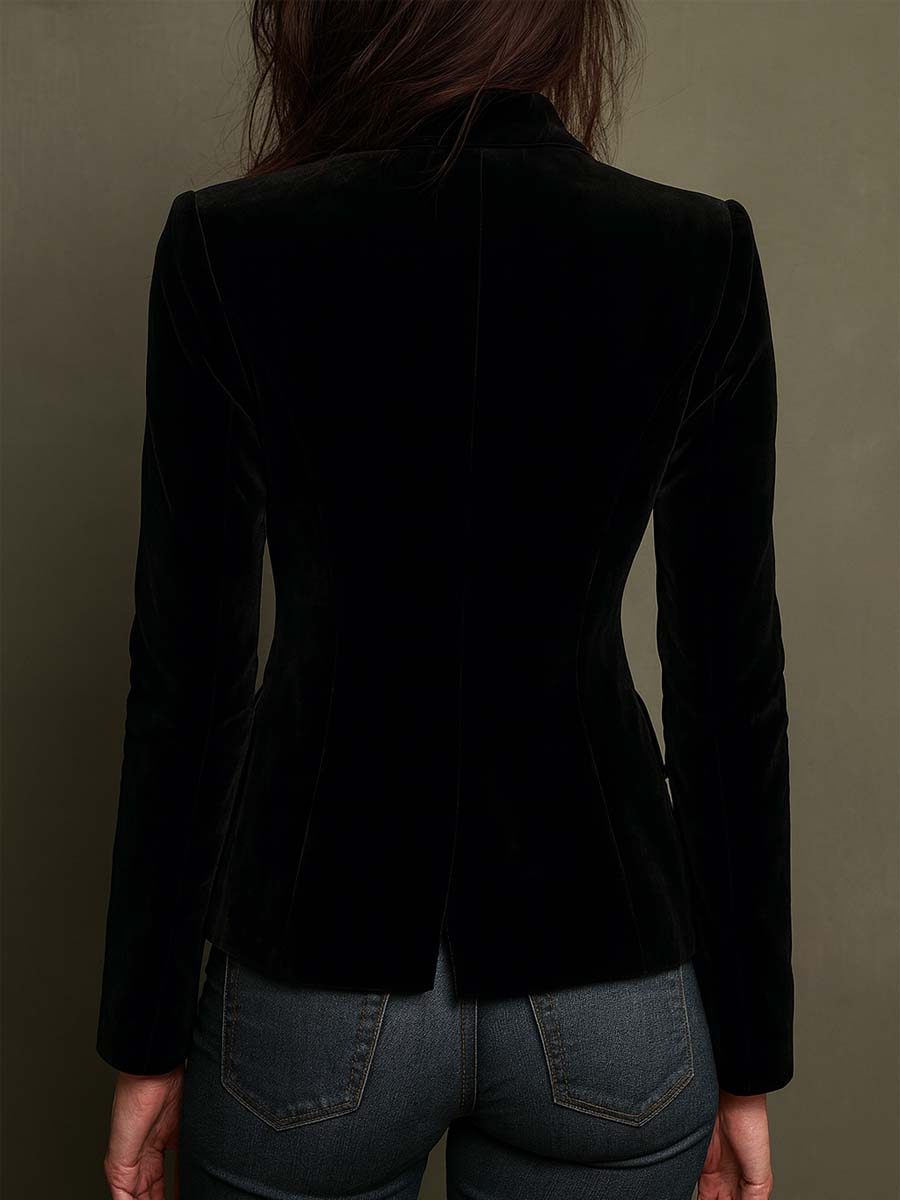 Blazer com Bordado Floral Colorido para Mulher