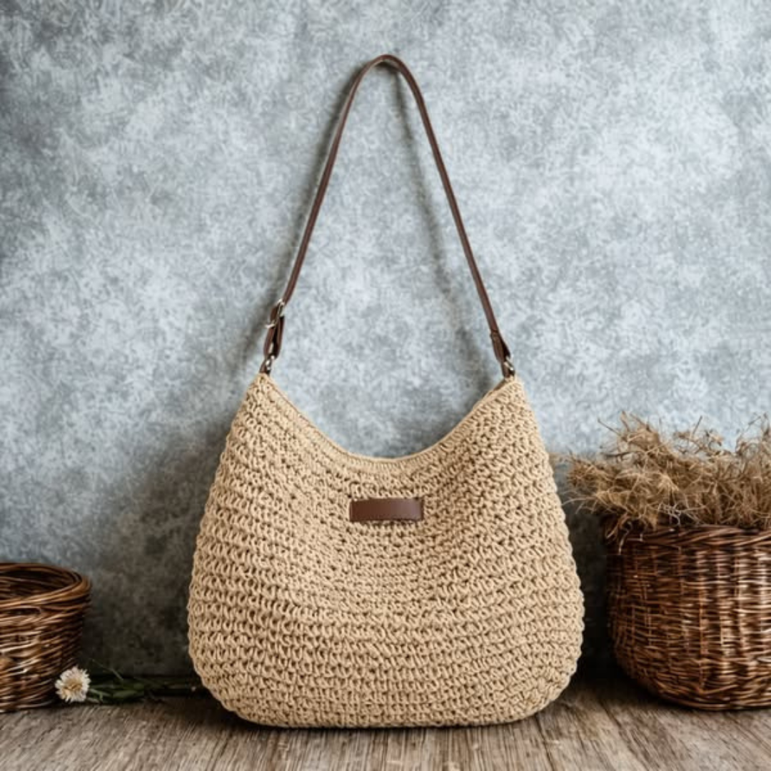 Simona | Bolsa Elegante em Tecido Entrançado