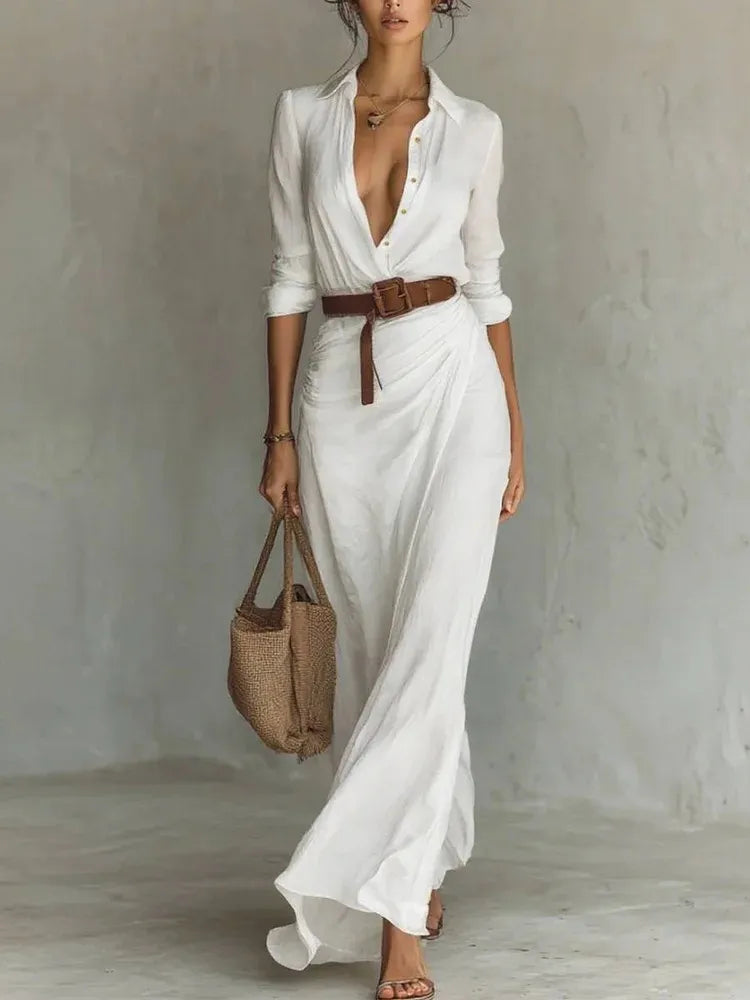 Olivia - Maxikleid mit Kordelzug