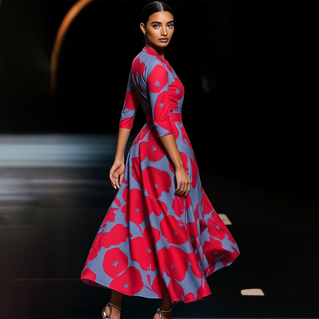 Amelia | Bequemes Kleid für jeden Tag mit V-Ausschnitt