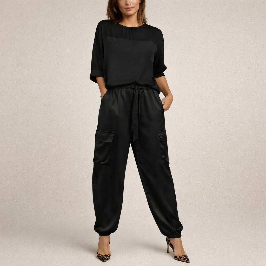 Clara | Lose Satin Cargo Set