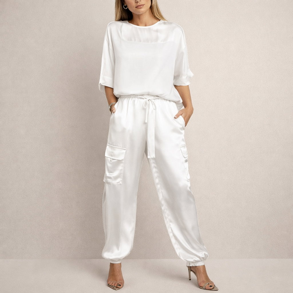 Clara | Lose Satin Cargo Set