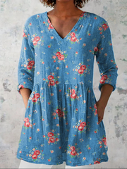 Melanie | Blusa comprida com decote em V