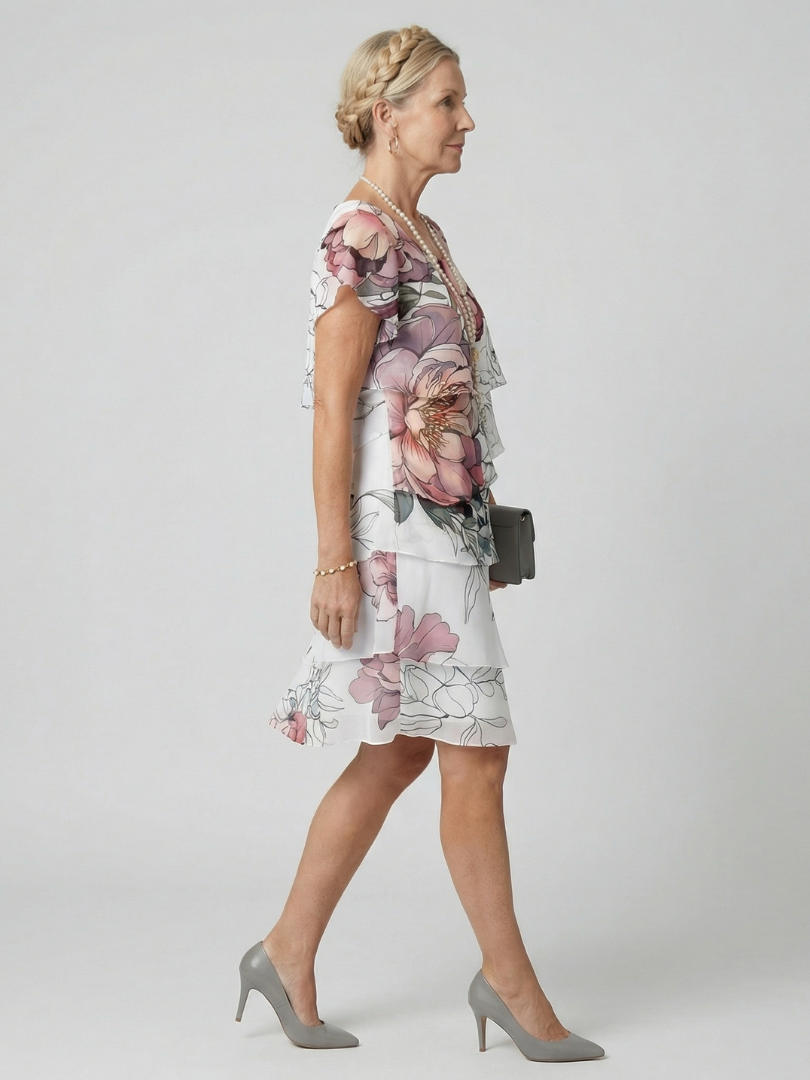 Kualani | Pure geblümtes knielanges Kleid