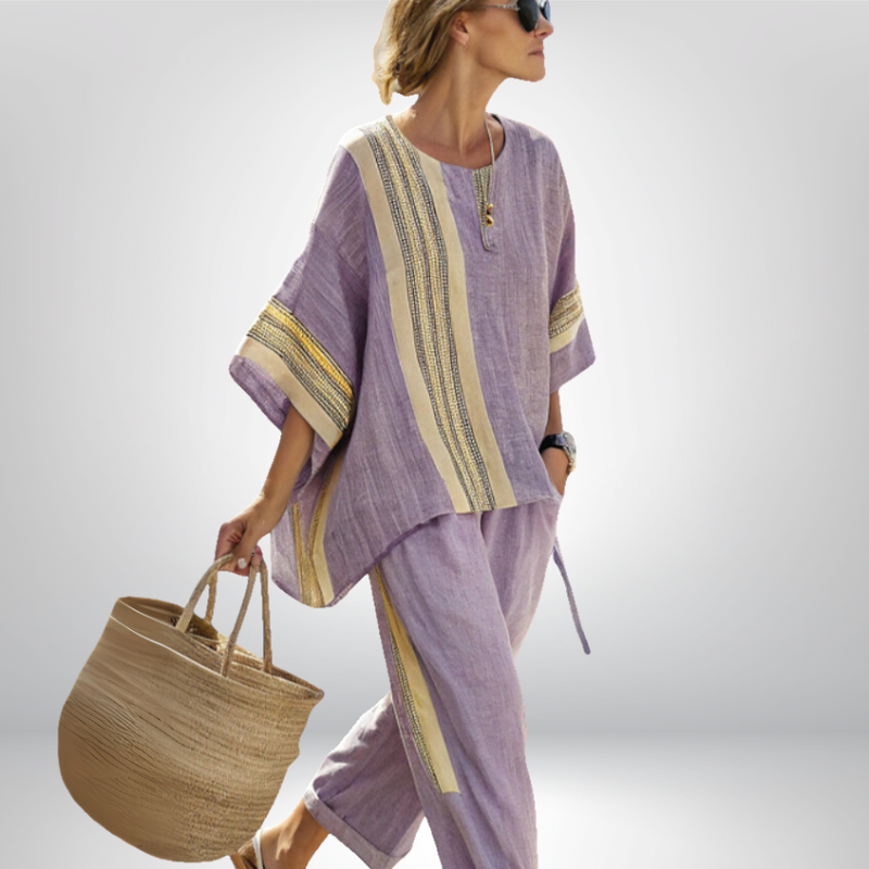 Daisy™ | Boho gestreiftes Set