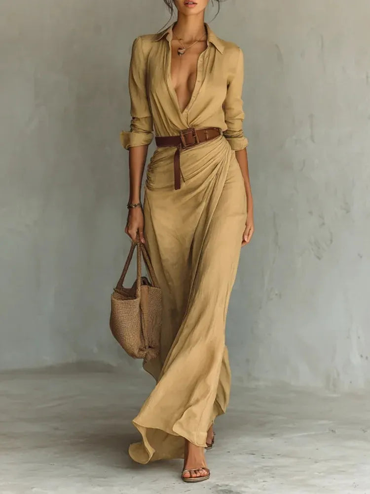 Olivia - Maxikleid mit Kordelzug