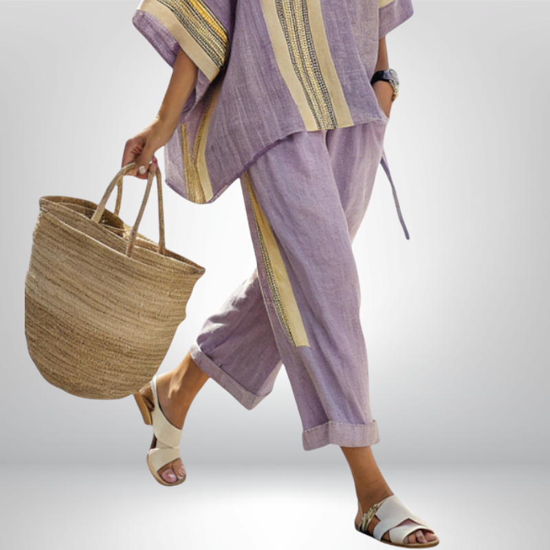 Daisy™ | Boho gestreiftes Set