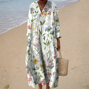 Bedrucktes schmeichelhaftes Sommerkleid