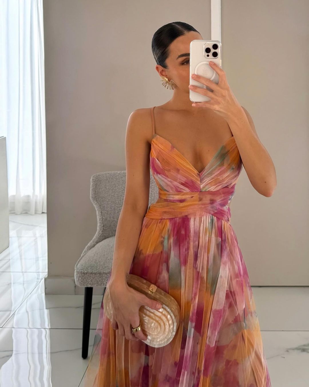Giselle | Encantador vestido maxi com estampado floral