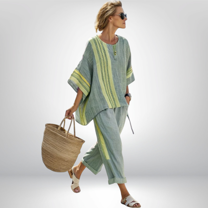 Daisy™ | Boho gestreiftes Set