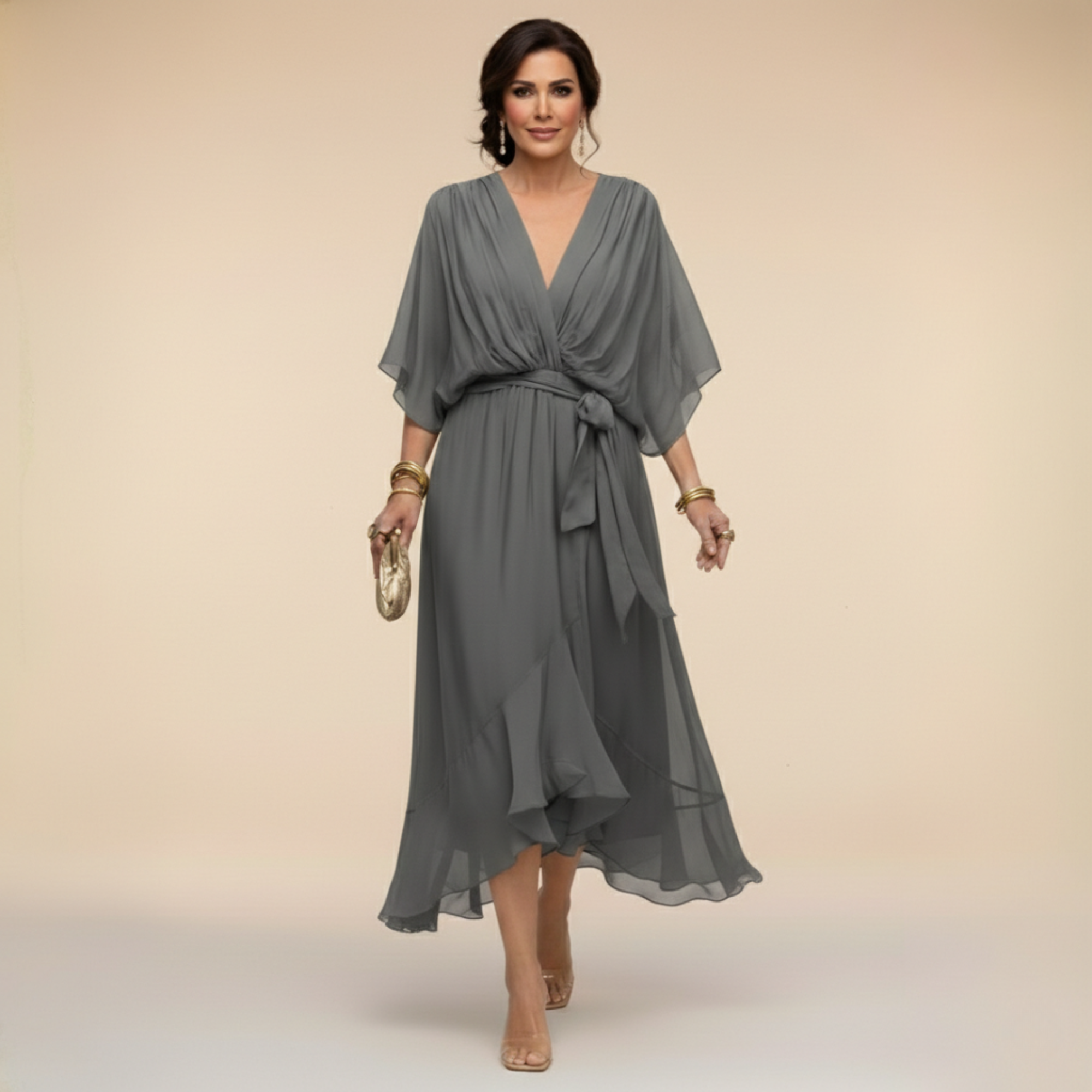 MONICA™ | Elegantes Kleid mit V-Ausschnitt