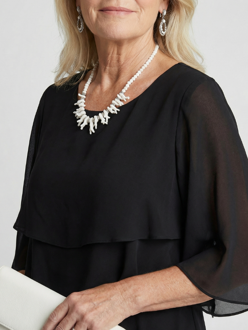 Brent | Midikleid mit mehrlagigem Muster