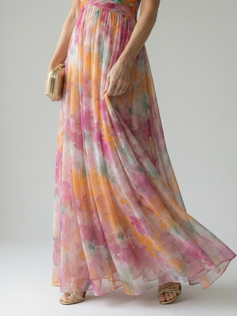 Élise | Vestido Maxi Cruzado com Degradé