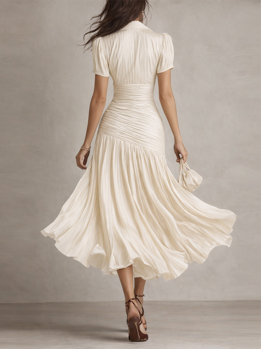 LUCIA | Retro gestreiftes Midikleid