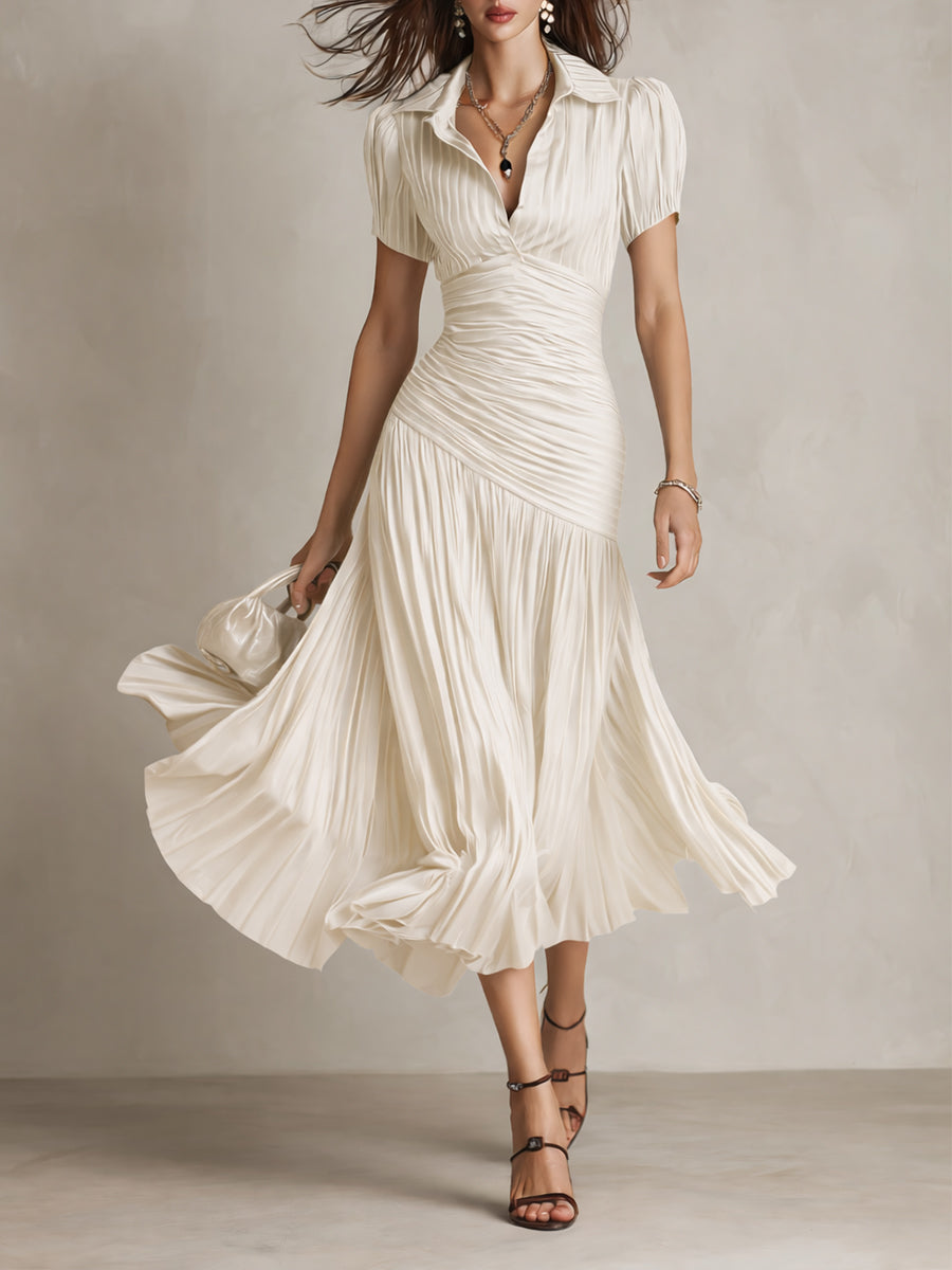 LUCIA | Retro gestreiftes Midikleid
