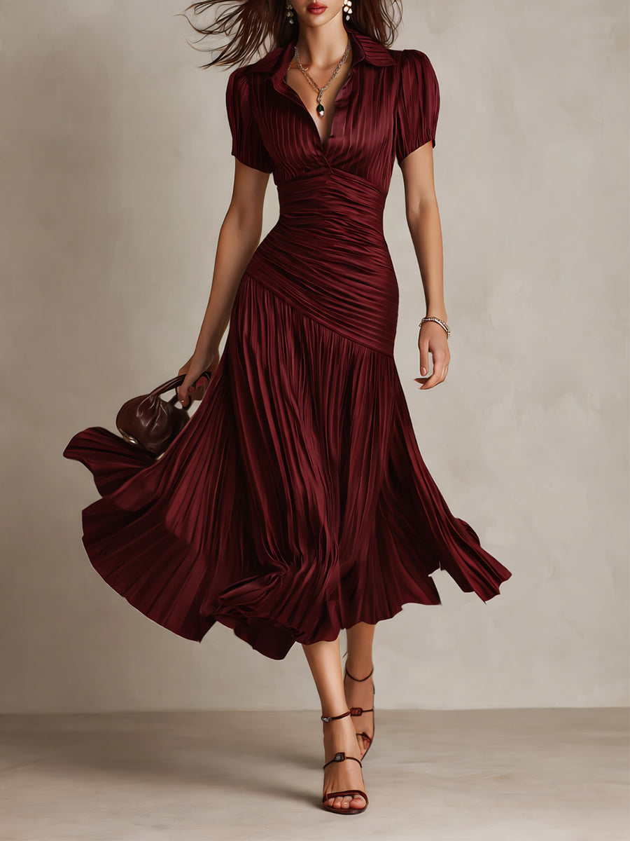 LUCIA | Retro gestreiftes Midikleid