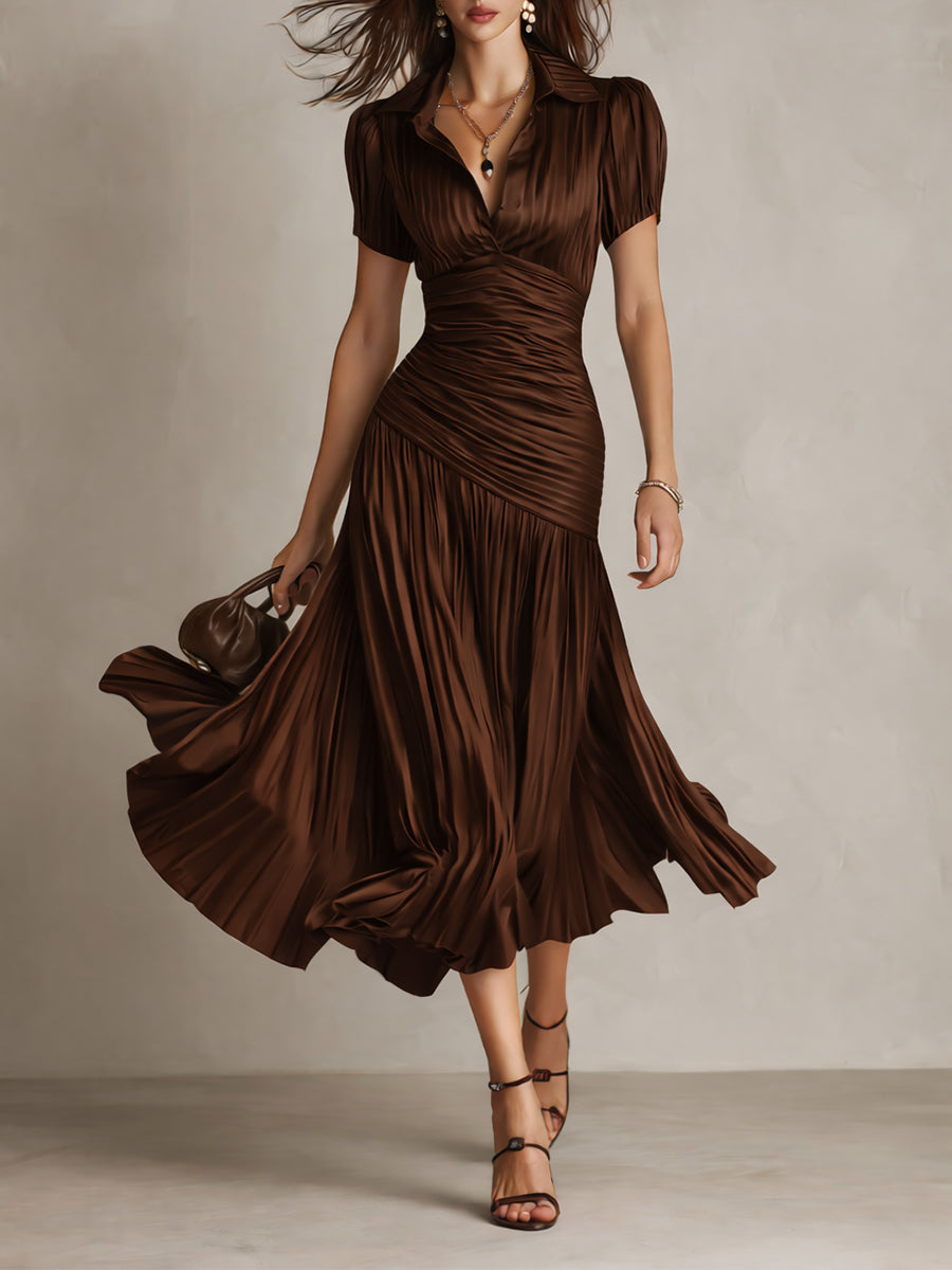 LUCIA | Retro gestreiftes Midikleid