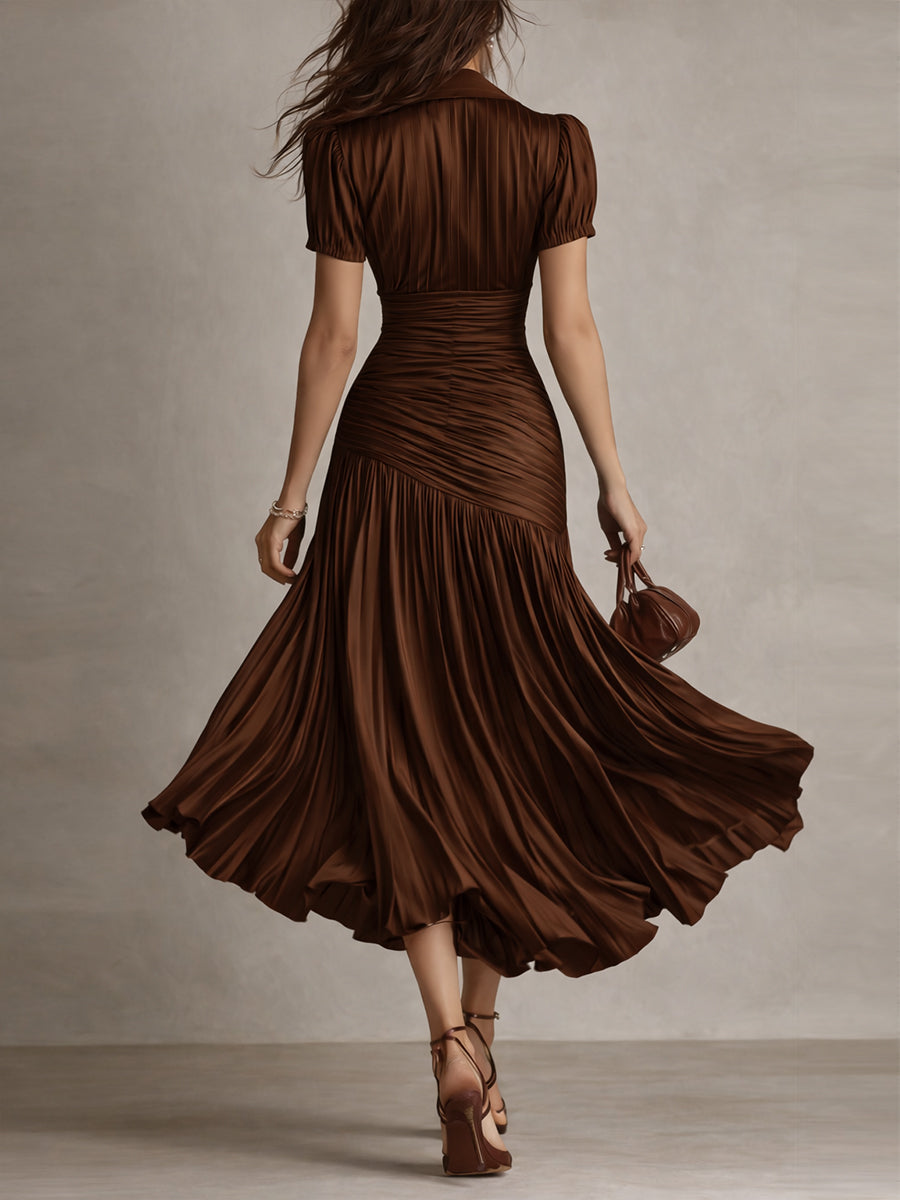 LUCIA | Retro gestreiftes Midikleid