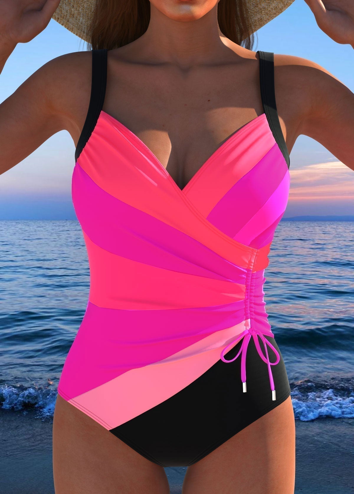 Fato de banho de luxo - Estampado colorido