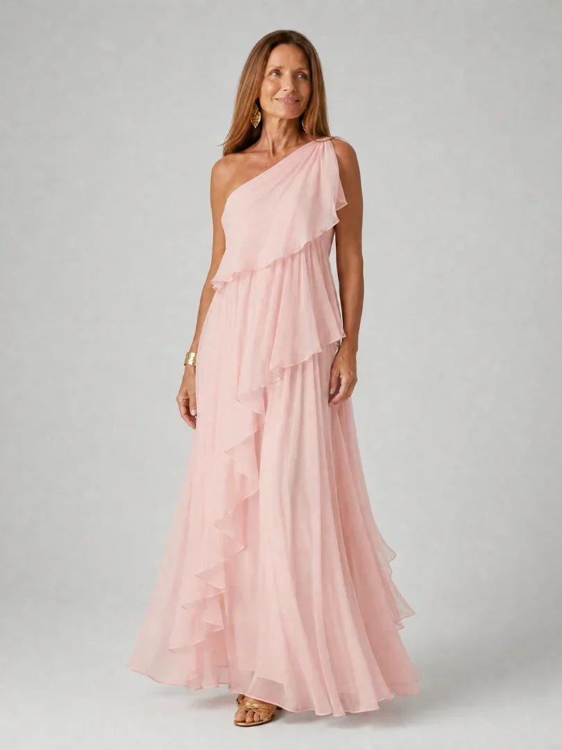 Seyma | Vestido Longo com Folhos
