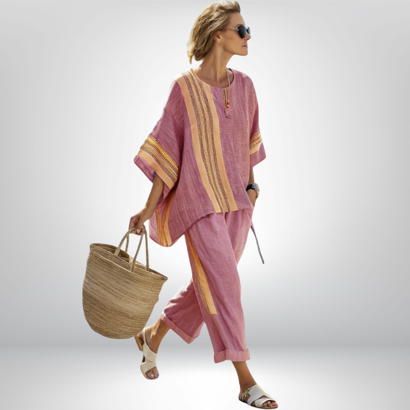 Daisy™ | Boho gestreiftes Set