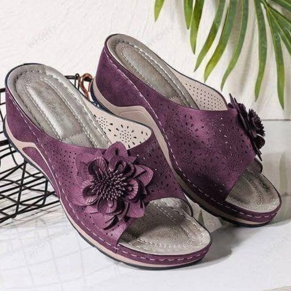 Verena - Komfortable Sandalen aus weichem Leder mit Fußgewölbestütze