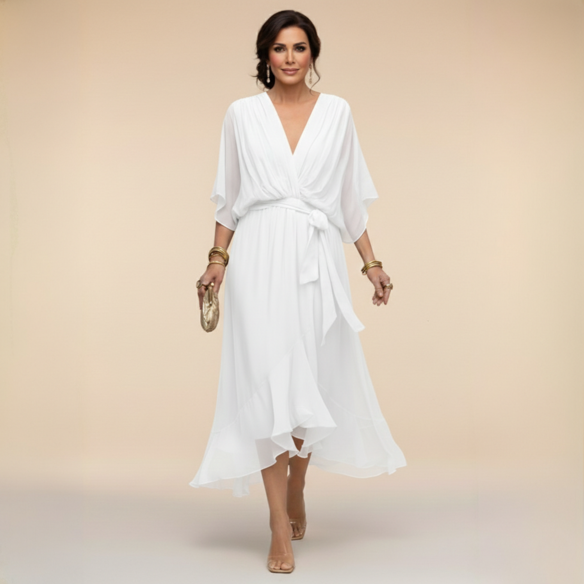 MONICA™ | Elegantes Kleid mit V-Ausschnitt