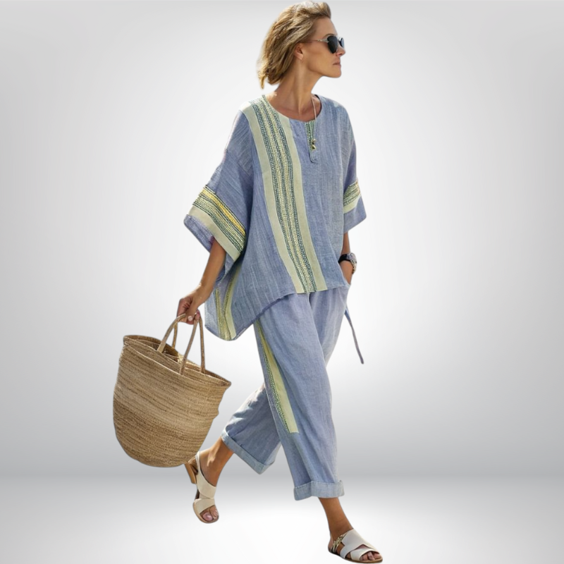 Daisy™ | Boho gestreiftes Set