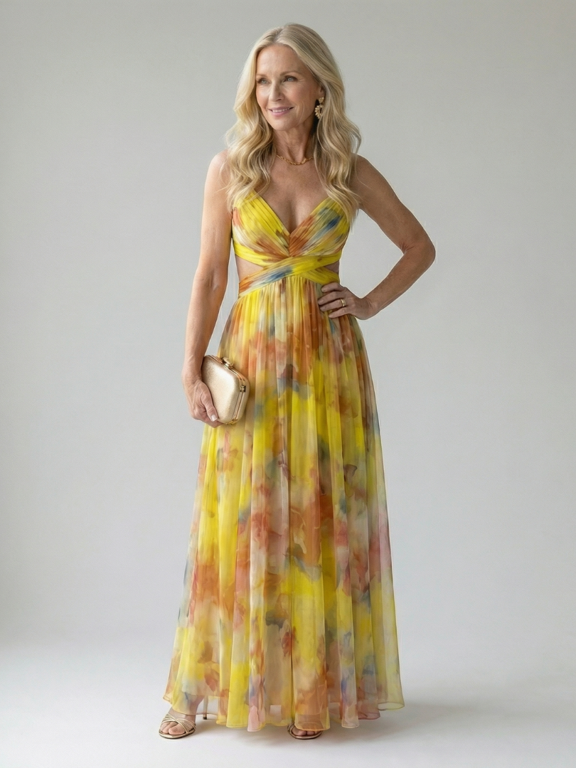 Élise | Vestido Maxi Cruzado com Degradé