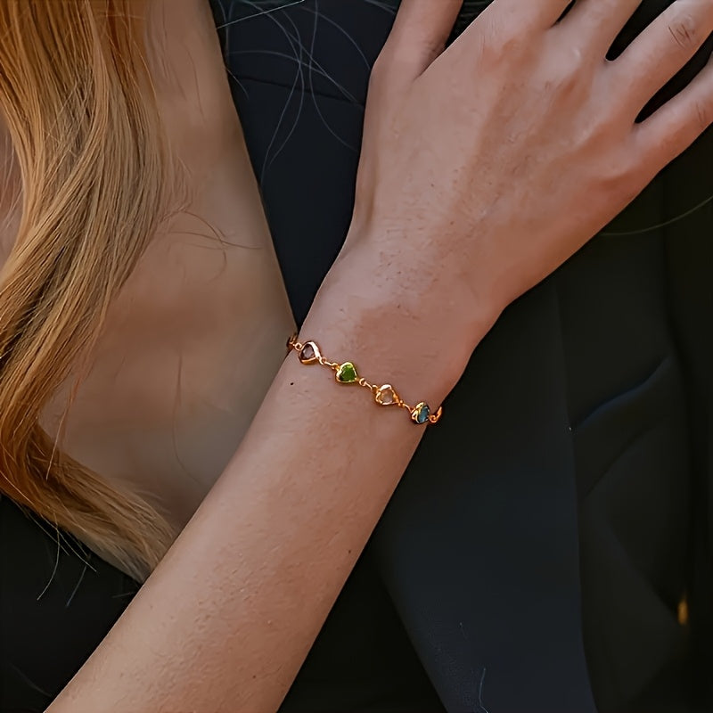 Pulseira única em forma de coração