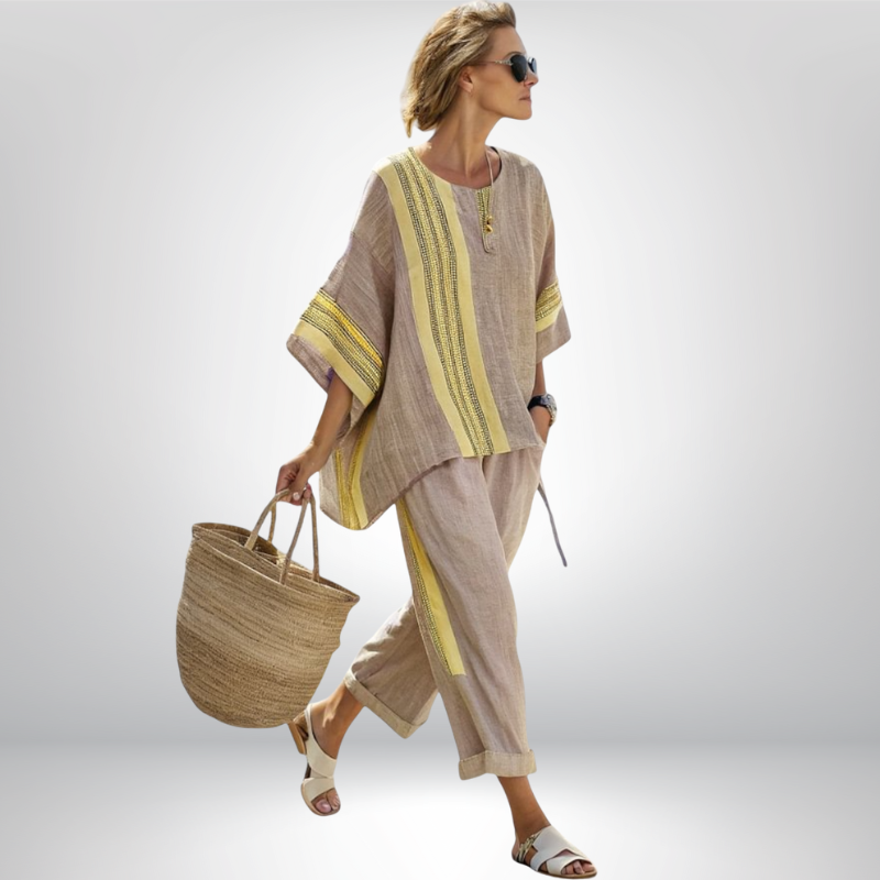 Daisy™ | Boho gestreiftes Set