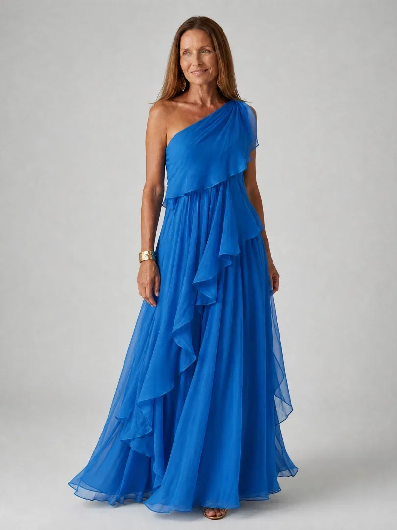Seyma | Vestido Longo com Folhos
