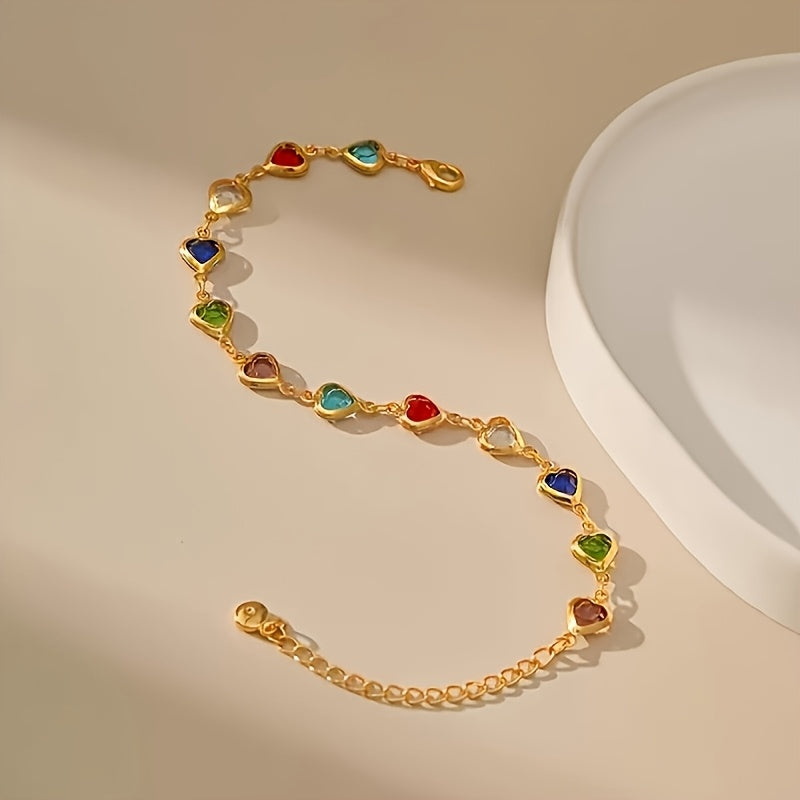 Pulseira única em forma de coração