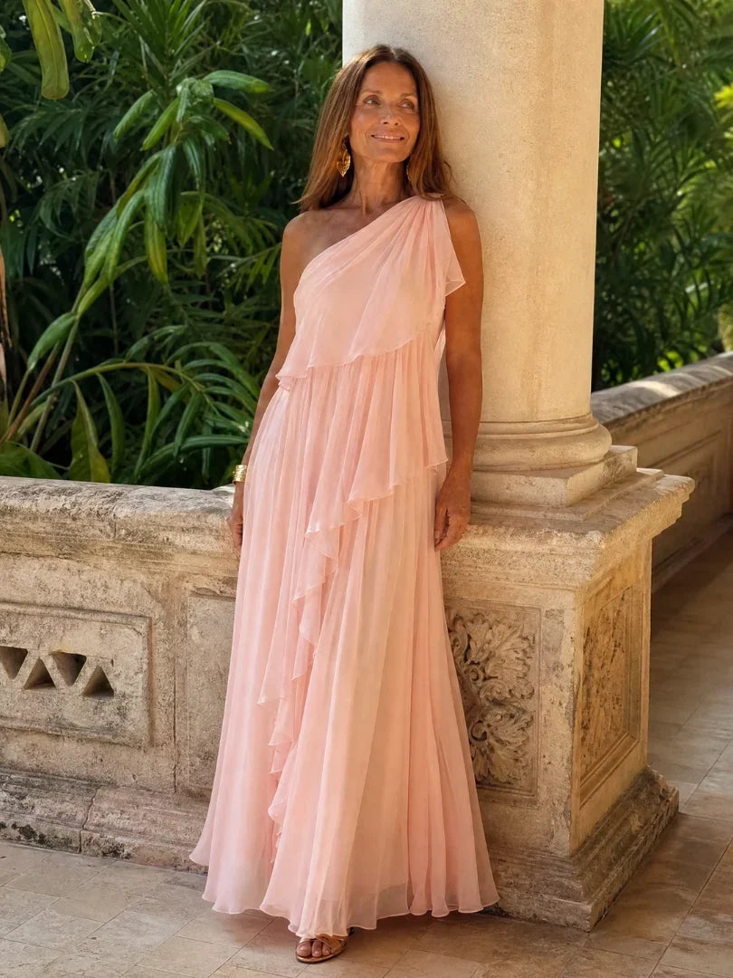 Seyma | Vestido Longo com Folhos