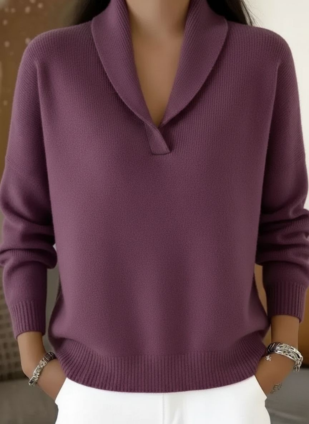 Antonine™ | Camisola com Decote em V