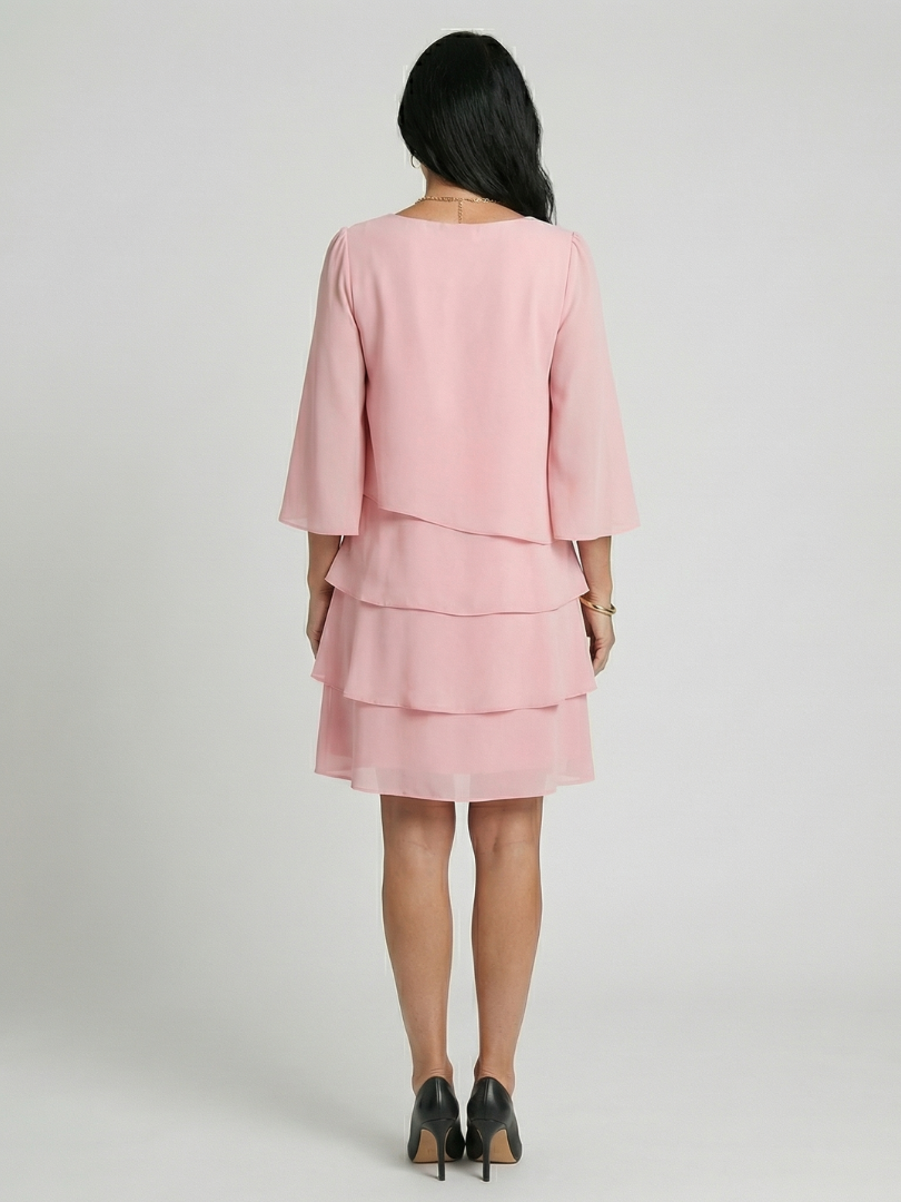 Works | Kleid mit Ärmeln in Lagen bis zum Knie