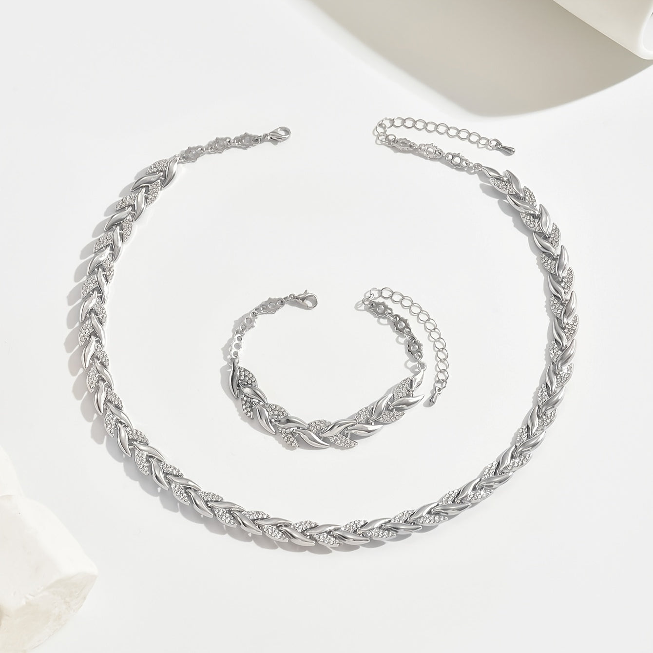 Conjunto de cristais em design cauda de peixe