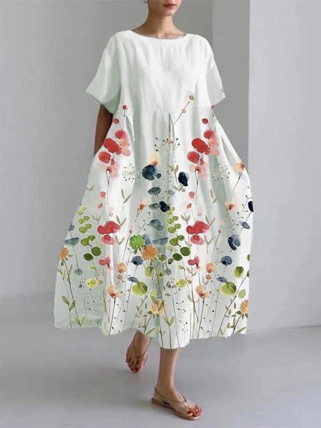 Vestido de Verão Floral Valeno